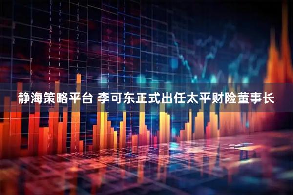 静海策略平台 李可东正式出任太平财险董事长
