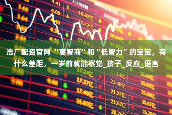 浩广配资官网 “高智商”和“低智力”的宝宝，有什么差距，一岁前就能察觉_孩子_反应_语言